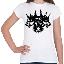 PRINTFASHION Három fejű kutya - Női póló - Fehér női póló