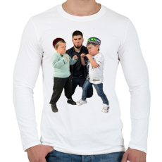 PRINTFASHION Hasbulla MMA - Férfi hosszú ujjú póló - Fehér