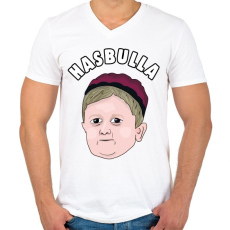 PRINTFASHION Hasbulla TIK TOK - Férfi V-nyakú póló - Fehér