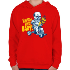 PRINTFASHION Hasta la vista baby! - Gyerek kapucnis pulóver - Piros gyerek pulóver, kardigán
