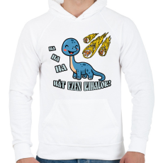 PRINTFASHION Hát ezen kihalok! - Férfi kapucnis pulóver - Fehér