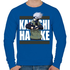 PRINTFASHION Hatake Kakashi - Férfi pulóver - Királykék