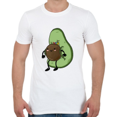 PRINTFASHION Hátizsákos avokádó - Férfi póló - Fehér