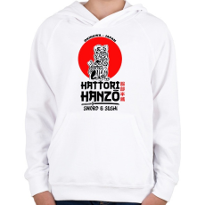 PRINTFASHION Hattori Hanzo - Gyerek kapucnis pulóver - Fehér