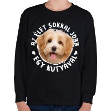 PRINTFASHION Havanese - Gyerek pulóver - Fekete