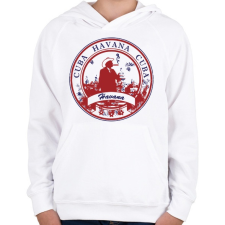 PRINTFASHION Havanna Kuba - Gyerek kapucnis pulóver - Fehér gyerek pulóver, kardigán