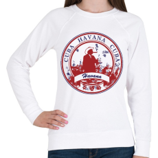 PRINTFASHION Havanna Kuba - Női pulóver - Fehér