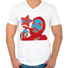 PRINTFASHION Havanna szivar & Fidel Castro - Férfi V-nyakú póló - Fehér