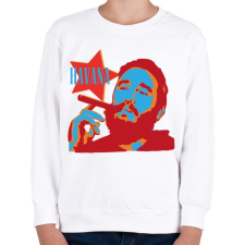PRINTFASHION Havanna szivar & Fidel Castro - Gyerek pulóver - Fehér gyerek pulóver, kardigán