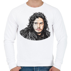 PRINTFASHION Havas Jon - Férfi pulóver - Fehér