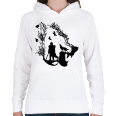 PRINTFASHION Havas Jon - Női kapucnis pulóver - Fehér