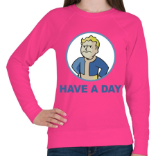PRINTFASHION Have a day - Női pulóver - Fukszia női pulóver, kardigán