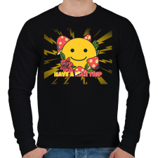 PRINTFASHION HAVE A NICE TRIP - Férfi pulóver - Fekete férfi pulóver, kardigán