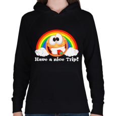 PRINTFASHION Have a  nice trip! - Női kapucnis pulóver - Fekete