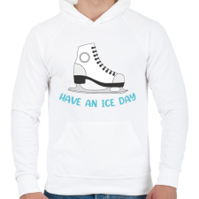 PRINTFASHION Have an ice day - Férfi kapucnis pulóver - Fehér férfi pulóver, kardigán