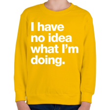 PRINTFASHION Have no idea - Gyerek pulóver - Sárga gyerek pulóver, kardigán