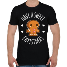 PRINTFASHION Have sweet Christmas - Férfi póló - Fekete férfi póló