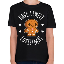 PRINTFASHION Have sweet Christmas - Gyerek póló - Fekete gyerek póló