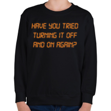 PRINTFASHION Have you tried - Gyerek pulóver - Fekete gyerek pulóver, kardigán