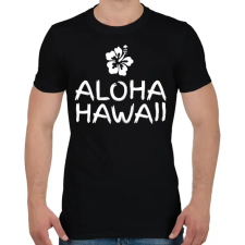 PRINTFASHION Hawaii - Férfi póló - Fekete férfi póló