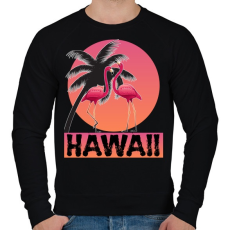PRINTFASHION Hawaii - Férfi pulóver - Fekete