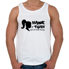 PRINTFASHION Hawk Tuah - Black - Férfi atléta - Fehér atléta, trikó