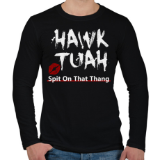PRINTFASHION hawk tuah - Férfi hosszú ujjú póló - Fekete