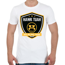 PRINTFASHION Hawk Tuah… Spit On That Thang  - Férfi póló - Fehér férfi póló