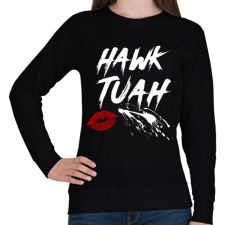PRINTFASHION Hawk Tuah… Spit On That Thing - Női pulóver - Fekete női pulóver, kardigán