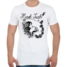 PRINTFASHION Hawk Tuah - split on that thang - Férfi póló - Fehér férfi póló