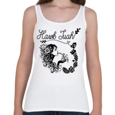 PRINTFASHION Hawk Tuah - split on that thang - Női atléta - Fehér női trikó