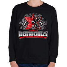 PRINTFASHION Hawkins Demodogs - Gyerek pulóver - Fekete gyerek pulóver, kardigán