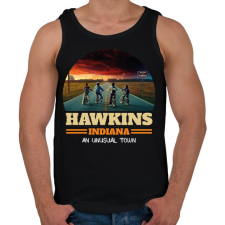 PRINTFASHION #hawkins - Férfi atléta - Fekete atléta, trikó