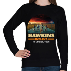 PRINTFASHION #hawkins - Női pulóver - Fekete