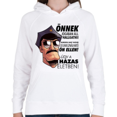 PRINTFASHION Házasélet - Női kapucnis pulóver - Fehér