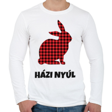 PRINTFASHION Házi nyúl - Férfi hosszú ujjú póló - Fehér férfi póló
