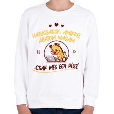 PRINTFASHION Hazugságok - Sorozatfüggő - Gyerek pulóver - Fehér