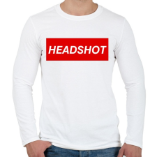 PRINTFASHION Headshot - Férfi hosszú ujjú póló - Fehér férfi póló