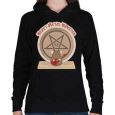 PRINTFASHION Heavy Metal Hamster - Női kapucnis pulóver - Fekete