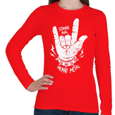 PRINTFASHION Heavy metal - Női hosszú ujjú póló - Piros női póló