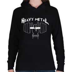 PRINTFASHION Heavy Metal - Női kapucnis pulóver - Fekete