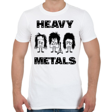 PRINTFASHION Heavy metals - vegyjelek - Férfi póló - Fehér férfi póló