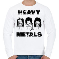 PRINTFASHION Heavy metals - vegyjelek - Férfi pulóver - Fehér férfi pulóver, kardigán