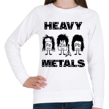 PRINTFASHION Heavy metals - vegyjelek - Női pulóver - Fehér női pulóver, kardigán