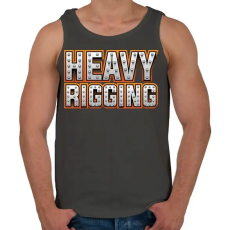 PRINTFASHION Heavy Rigging felirat - Férfi atléta - Sötétszürke