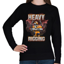 PRINTFASHION Heavy Rigging - Női pulóver - Fekete női pulóver, kardigán