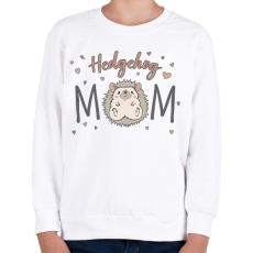PRINTFASHION Hedgehog mom - Gyerek pulóver - Fehér