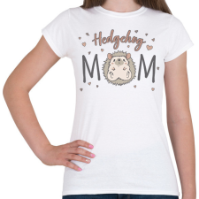 PRINTFASHION Hedgehog mom - Női póló - Fehér női póló