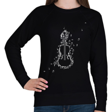 PRINTFASHION Hegedű - Női pulóver - Fekete női pulóver, kardigán