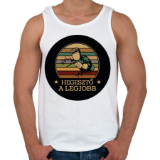 PRINTFASHION Hegesztő - A legjobb - Férfi atléta - Fehér atléta, trikó